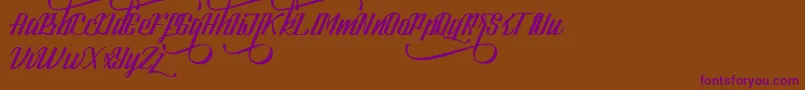 LookStandard Font – Purple Fonts on Brown Background