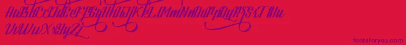 LookStandard Font – Purple Fonts on Red Background