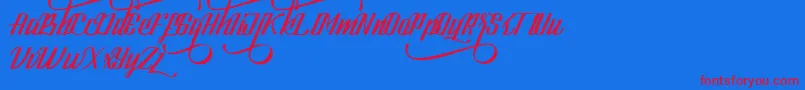 LookStandard Font – Red Fonts on Blue Background