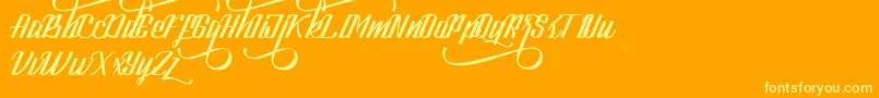 LookStandard Font – Yellow Fonts on Orange Background