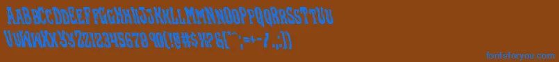 Blackgunkleft Font – Blue Fonts on Brown Background