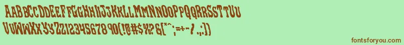 Шрифт Blackgunkleft – коричневые шрифты на зелёном фоне