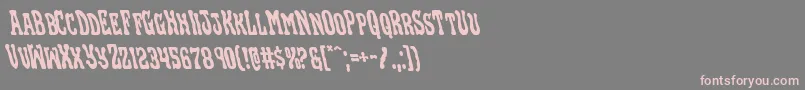 フォントBlackgunkleft – 灰色の背景にピンクのフォント