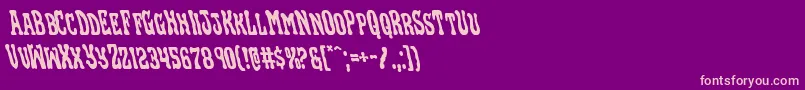 Blackgunkleft-fontti – vaaleanpunaiset fontit violetilla taustalla
