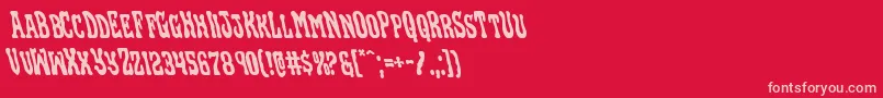 Blackgunkleft Font – Pink Fonts on Red Background