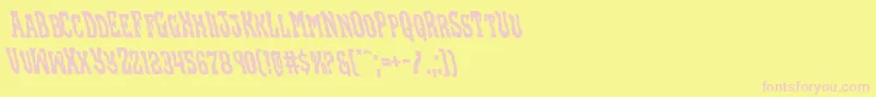 Blackgunkleft Font – Pink Fonts on Yellow Background