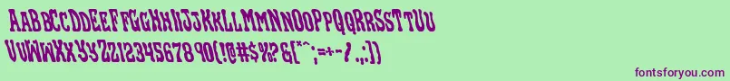 Шрифт Blackgunkleft – фиолетовые шрифты на зелёном фоне