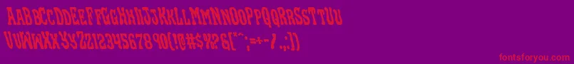 フォントBlackgunkleft – 紫の背景に赤い文字