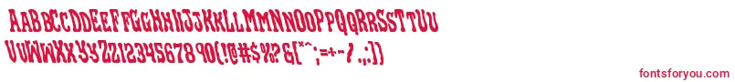フォントBlackgunkleft – 白い背景に赤い文字