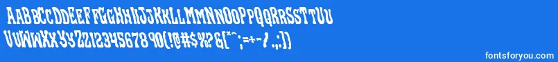 Шрифт Blackgunkleft – белые шрифты на синем фоне