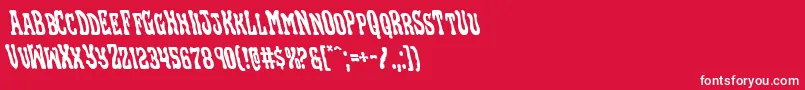 フォントBlackgunkleft – 赤い背景に白い文字