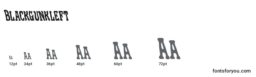 Blackgunkleft Font Sizes