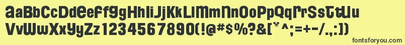 FloridaProjectPhaseTwo Font – Black Fonts on Yellow Background