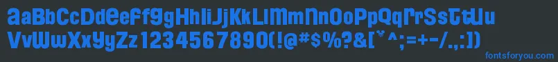 FloridaProjectPhaseTwo Font – Blue Fonts on Black Background