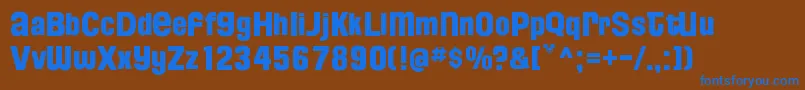 FloridaProjectPhaseTwo Font – Blue Fonts on Brown Background