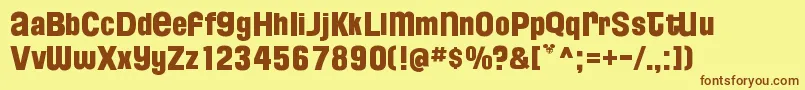 FloridaProjectPhaseTwo Font – Brown Fonts on Yellow Background