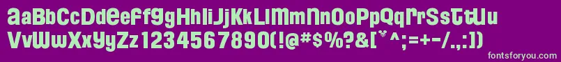 FloridaProjectPhaseTwo Font – Green Fonts on Purple Background