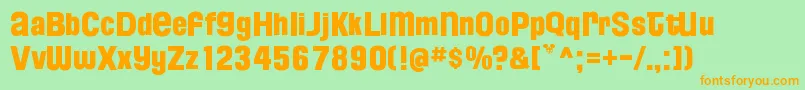 FloridaProjectPhaseTwo Font – Orange Fonts on Green Background