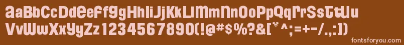 FloridaProjectPhaseTwo Font – Pink Fonts on Brown Background