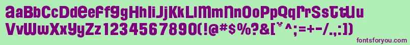 FloridaProjectPhaseTwo Font – Purple Fonts on Green Background
