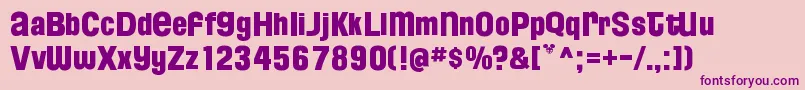 FloridaProjectPhaseTwo Font – Purple Fonts on Pink Background