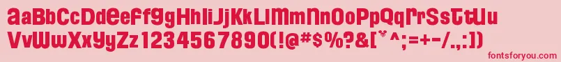 FloridaProjectPhaseTwo Font – Red Fonts on Pink Background