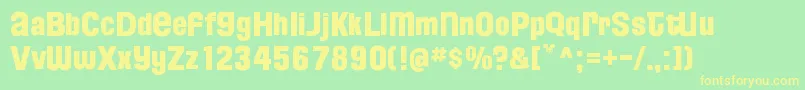 FloridaProjectPhaseTwo Font – Yellow Fonts on Green Background