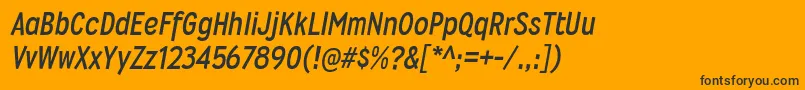 WyvernrgBolditalic Font – Black Fonts on Orange Background