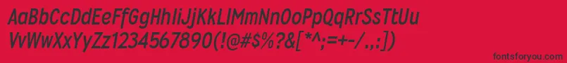 WyvernrgBolditalic Font – Black Fonts on Red Background