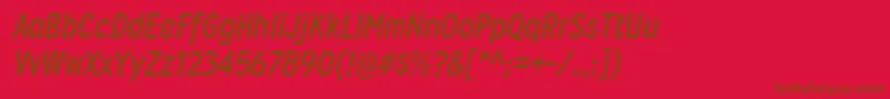 WyvernrgBolditalic Font – Brown Fonts on Red Background
