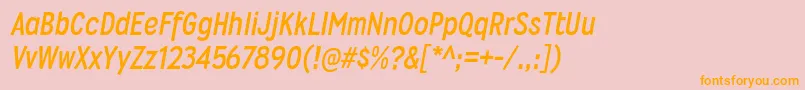 WyvernrgBolditalic Font – Orange Fonts on Pink Background