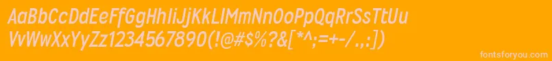 WyvernrgBolditalic Font – Pink Fonts on Orange Background