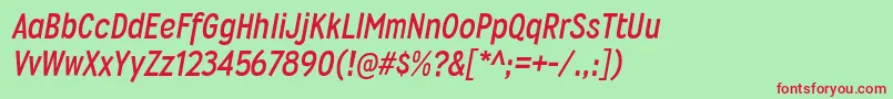 WyvernrgBolditalic Font – Red Fonts on Green Background