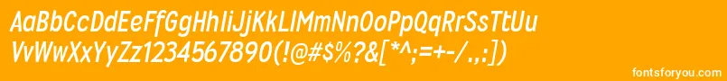 WyvernrgBolditalic Font – White Fonts on Orange Background