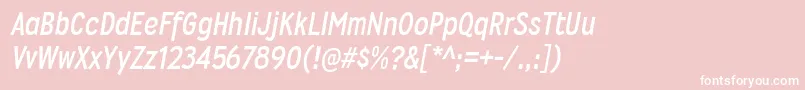 WyvernrgBolditalic Font – White Fonts on Pink Background