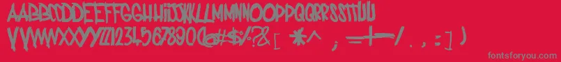 フォントCiaoJfont – 赤い背景に灰色の文字