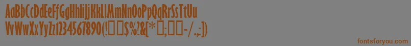 GillSansBoldExtraCondensed Font – Brown Fonts on Gray Background