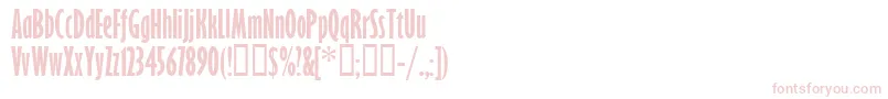 フォントGillSansBoldExtraCondensed – ピンクのフォント
