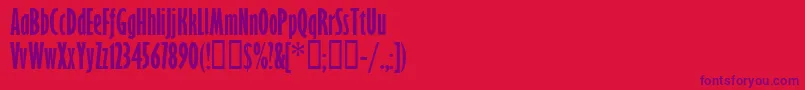 GillSansBoldExtraCondensed Font – Purple Fonts on Red Background