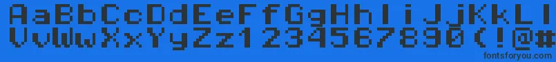 Pixeloperatormonohb8 Font – Black Fonts on Blue Background