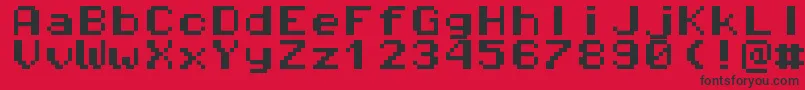 Pixeloperatormonohb8 Font – Black Fonts on Red Background
