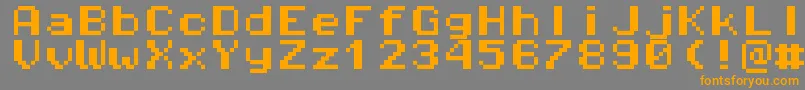 Pixeloperatormonohb8 Font – Orange Fonts on Gray Background