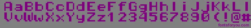 Pixeloperatormonohb8 Font – Purple Fonts on Gray Background