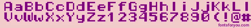 Police Pixeloperatormonohb8 – polices violettes sur fond rose
