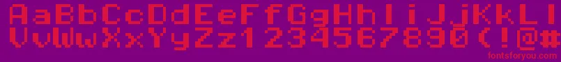 Pixeloperatormonohb8 Font – Red Fonts on Purple Background