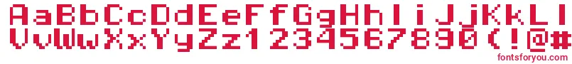 Pixeloperatormonohb8 Font – Red Fonts on White Background