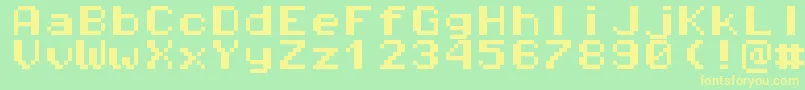 Pixeloperatormonohb8 Font – Yellow Fonts on Green Background