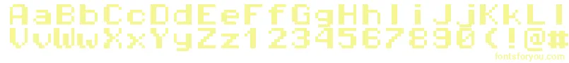 Pixeloperatormonohb8 Font – Yellow Fonts on White Background