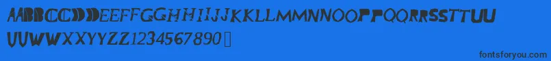 TrapcodeForm Font – Black Fonts on Blue Background