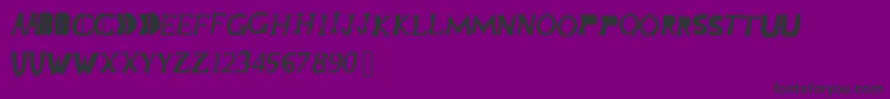 フォントTrapcodeForm – 紫の背景に黒い文字